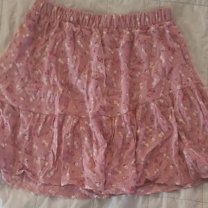 Adorable Pink Floral Kids Skirt